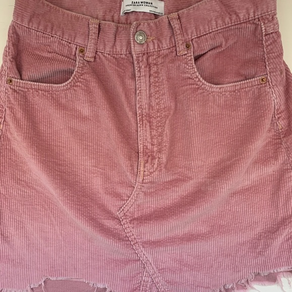 Zara neutral pink corduroy skirt - Picture 2 of 2